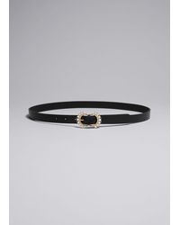 & Other Stories - Pearl Buckle Leather Belt - Lyst