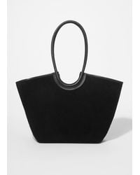& Other Stories - Leather-Trimmed Suede Tote Bag - Lyst