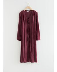 & Other Stories - Front-tie Midi Dress - Lyst