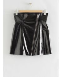 & Other Stories - Glossy Leather High Waist Skirt - Lyst