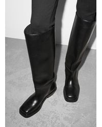 & Other Stories - Square-Toe Leather Knee Boots - Lyst
