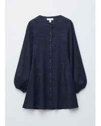 & Other Stories - Smocked Balloon-Sleeve Mini Dress - Lyst
