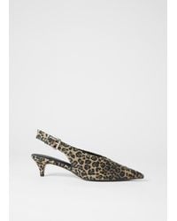& Other Stories - Leather Slingback Kitten Heels - Lyst