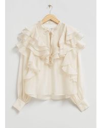 & Other Stories - Sheer Ruffle Blouse - Lyst