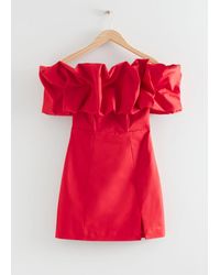 & Other Stories - Off-shoulder Ruffled Mini Dress - Lyst