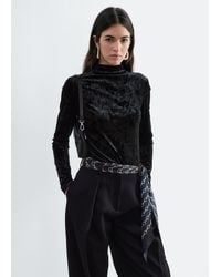 & Other Stories - Velvet Mock Neck Top - Lyst