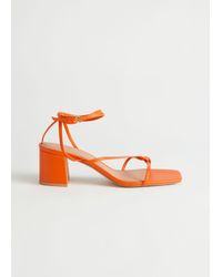 & Other Stories - Strappy Heeled Leather Sandals - Lyst