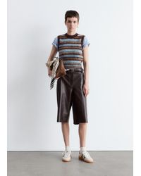 & Other Stories - Nappa Leather Bermuda Shorts - Lyst