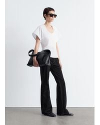 & Other Stories - Flared Topstitched Trousers - Lyst