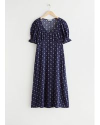 & Other Stories - Printed Button Up Midi Dress - Lyst