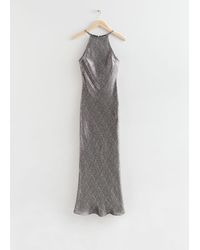 & Other Stories - Metallic Silk Blend Maxi Dress - Lyst