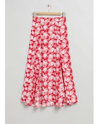 & Other Stories - High Waist Printed Flared Skirt - Lyst