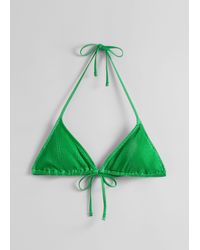 & Other Stories - Pleated Triangle Bikini Top - Lyst