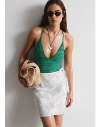& Other Stories - Cross-Back V-Neck Swimsuit - Lyst