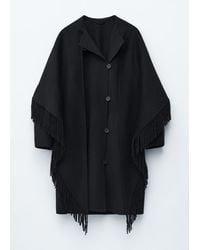 & Other Stories - Fringed Shawl Wool Coat - Lyst