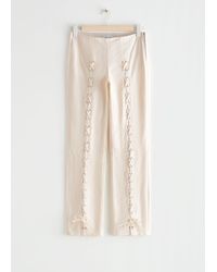 & Other Stories - Laced Low Waist Denim Trousers - Lyst