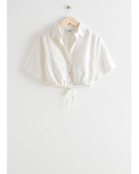 & Other Stories - Buttoned Crop Top - Lyst