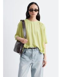 & Other Stories - Gathered Crepe Blouse - Lyst