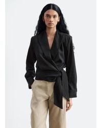 & Other Stories - Shawl-Collar Wrap Blouse - Lyst