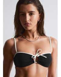 & Other Stories - Tie-Front Bandeau Bikini Top - Lyst