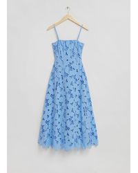 & Other Stories - Boned Broderie Anglaise Maxi Dress - Lyst