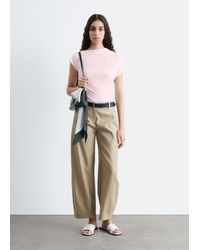 & Other Stories - Barrel-Leg Cotton Twill Trousers - Lyst