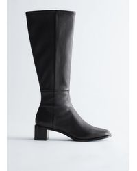& Other Stories - Knee-High Nappa Sock Boots - Lyst