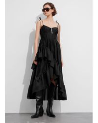 & Other Stories - Strappy Ruffled Midi Dress - Lyst