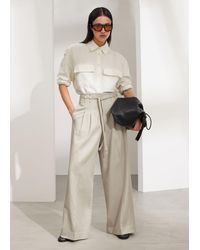 & Other Stories - Wide Belted Trousers - Lyst