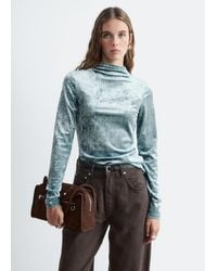 & Other Stories - Velvet Mock Neck Top - Lyst