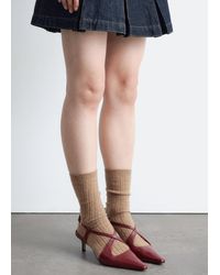 & Other Stories - Criss-Cross Leather Slingback Pumps - Lyst