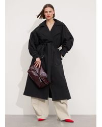& Other Stories - Crinkle-effect Trench Coat - Lyst