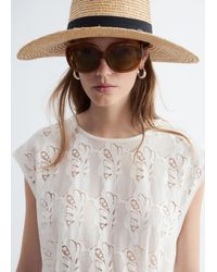 & Other Stories - Grosgrain-Trimmed Raffia Straw Hat - Lyst