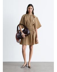 & Other Stories - Short-Sleeve Ruched Mini Dress - Lyst