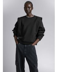 & Other Stories - Fitted Pleated-shoulder Sweatshirt - Lyst