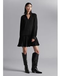 & Other Stories - Wide Ruffled Mini Dress - Lyst