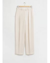 & Other Stories - Relaxed Tailored Pleat Crease Trousers - Lyst