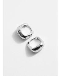 & Other Stories - Square Hoop Earrings - Lyst