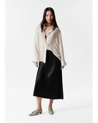 & Other Stories - Satin Midi Skirt - Lyst