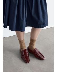 & Other Stories - Square-Toe Leather Loafers - Lyst