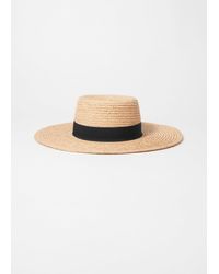 & Other Stories - Grosgrain-Trimmed Raffia Hat - Lyst