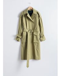& Other Stories Oversized Belted Trenchcoat - Green