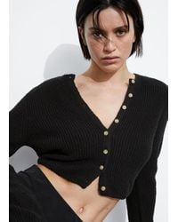 & Other Stories - Cropped Rib-knit Cardigan - Lyst