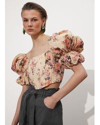 & Other Stories - Puff-sleeve Corset Top - Lyst