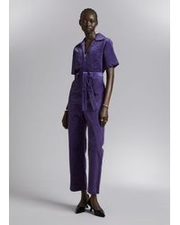 & Other Stories - Belted Corduroy Jumpsuit - Lyst