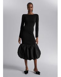 & Other Stories - Off-shoulder Balloon Midi Dress - Lyst