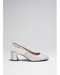 & Other Stories - Block-heel Leather Slingback Pumps - Lyst