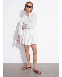 & Other Stories - Embroidered Mini Dress - Lyst
