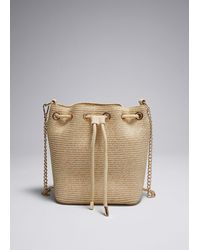 & Other Stories - Woven Paper-straw Bucket Bag - Lyst