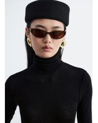 & Other Stories - Sculptural Cutout Brass Earrings - Lyst